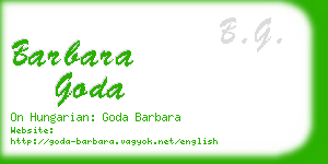 barbara goda business card